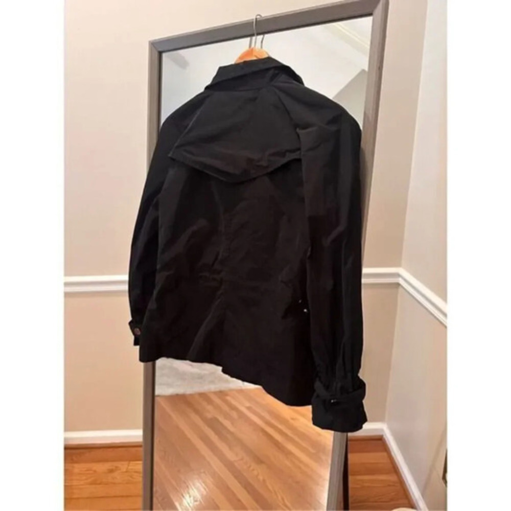 Willi Smith Button Down Zip Jacket Size Small Bla… - image 3